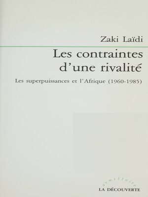 cover image of Les Contraintes d'une rivalité